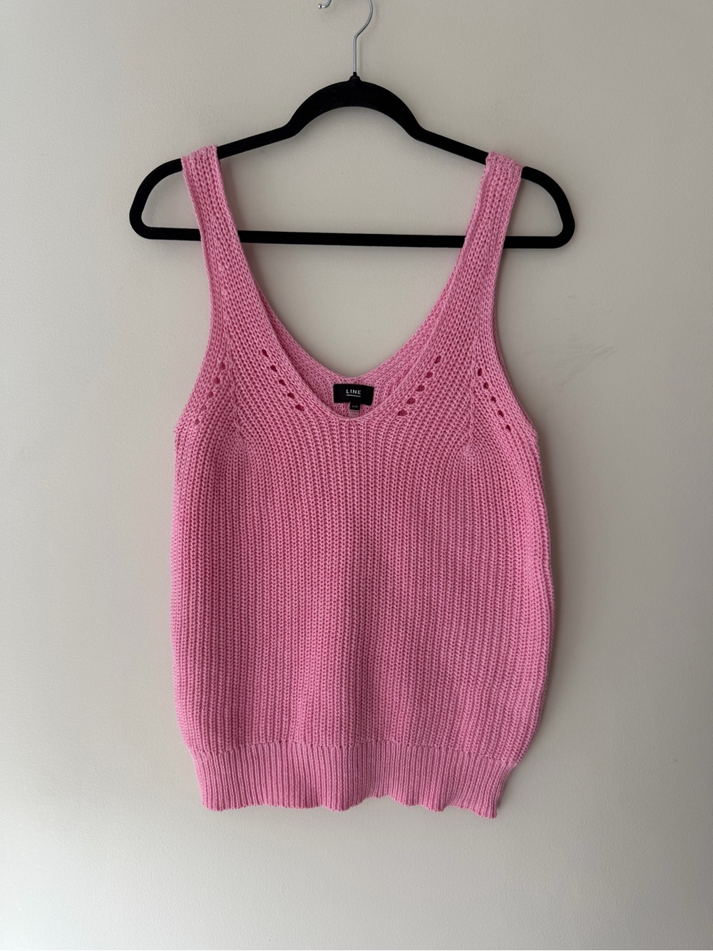 Line Bubblegum Pink Knit Tank Top